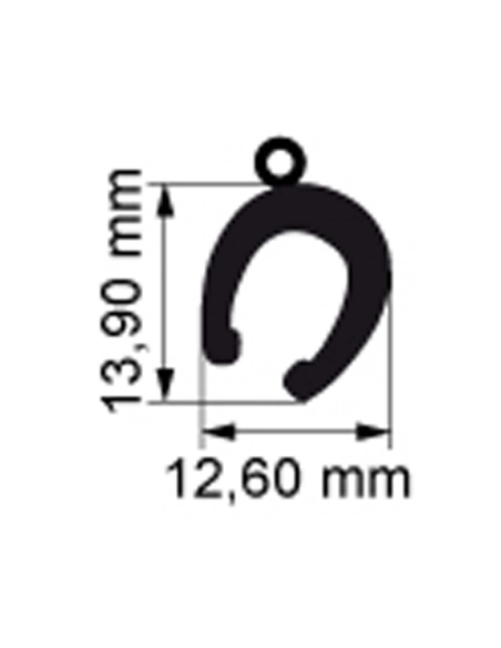 Ciondolo ferro di cavallo in oro rosa