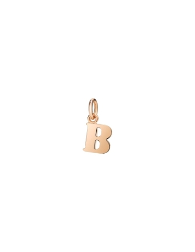 Ciondolo lettera "B" in oro rosa