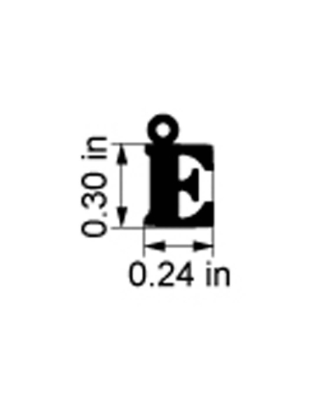 Ciondolo lettera "E" in oro rosa