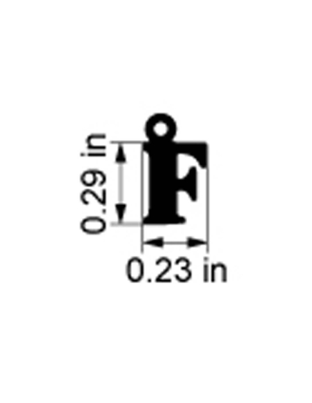 Ciondolo lettera "F" in oro rosa