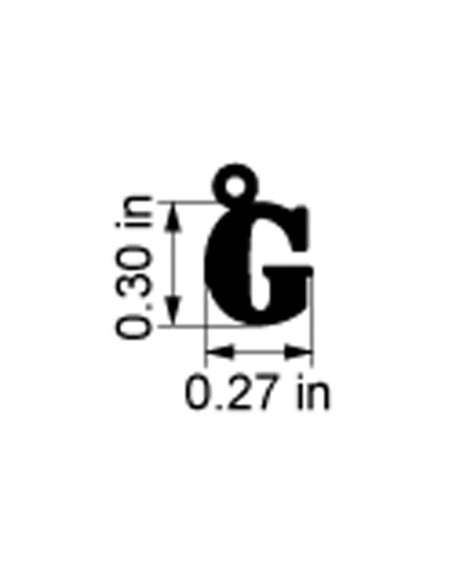 Ciondolo lettera "G" in oro rosa