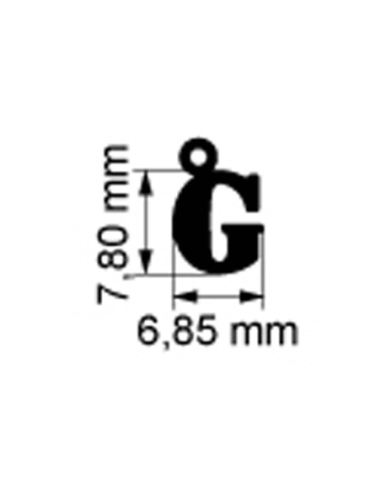 Ciondolo lettera "G" in oro rosa