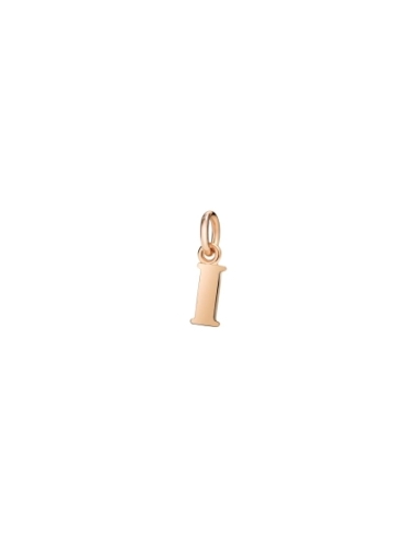 Ciondolo lettera "I" in oro rosa
