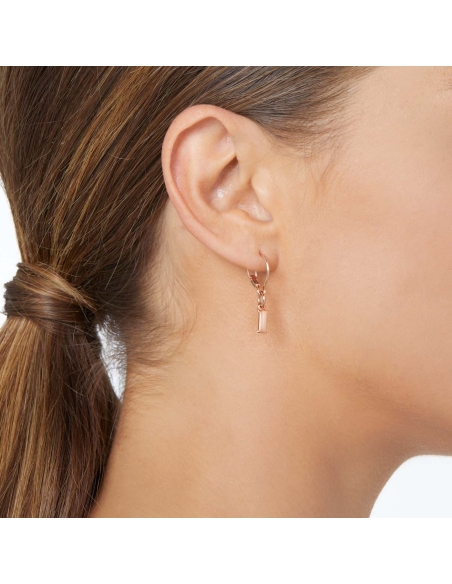 Ciondolo lettera "I" in oro rosa