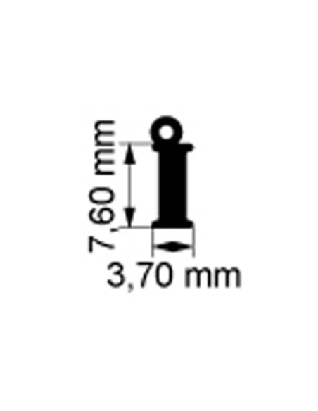 Ciondolo lettera "I" in oro rosa