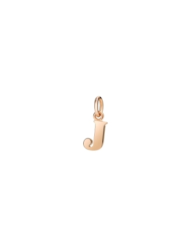 Ciondolo lettera "J" in oro rosa