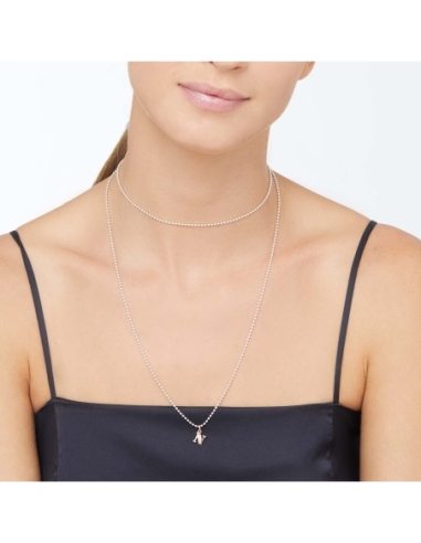 Ciondolo lettera "N" in oro rosa