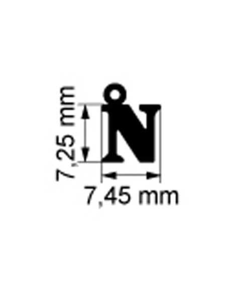 Ciondolo lettera "N" in oro rosa