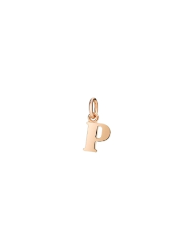 Ciondolo lettera "P" in oro rosa