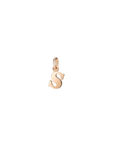 Ciondolo lettera "S" in oro rosa
