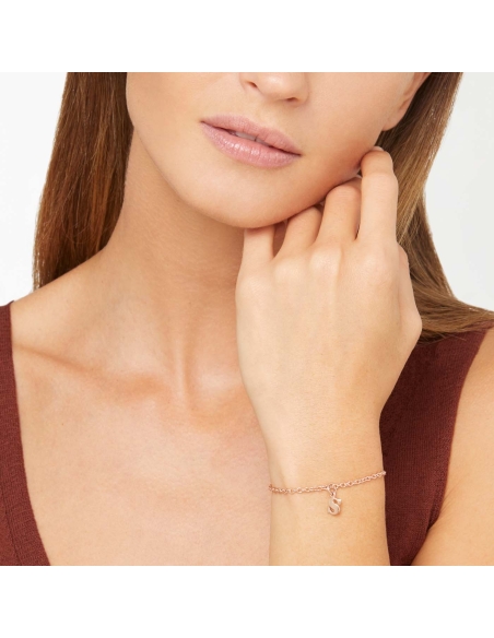 Ciondolo lettera "S" in oro rosa