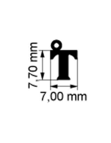 Ciondolo lettera "T" in oro rosa