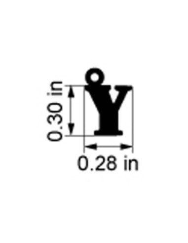 Ciondolo lettera "Y" in oro rosa