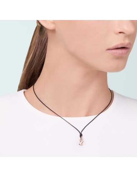 Ciondolo lettera "Z" in oro rosa