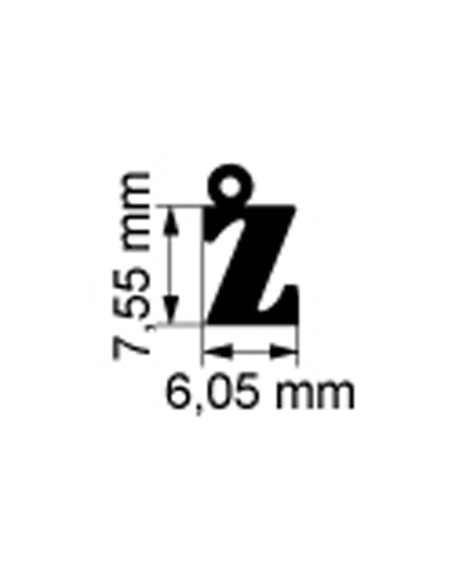 Ciondolo lettera "Z" in oro rosa