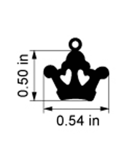 Ciondolo corona in oro rosa