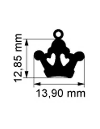 Ciondolo corona in oro rosa