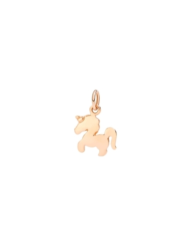 Ciondolo unicorno in oro rosa