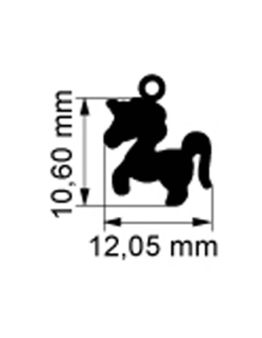 Ciondolo unicorno in oro rosa