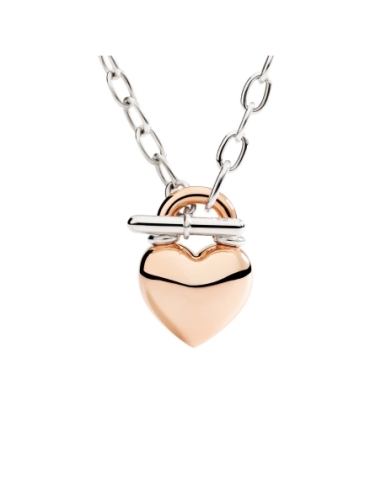 Collana Cuore in oro rosa e catena in...