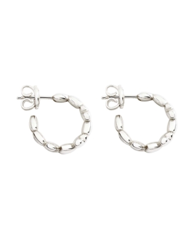 Orecchini hoop Cuore in argento - paio