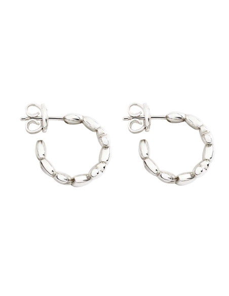 Orecchini hoop Cuore in argento - paio