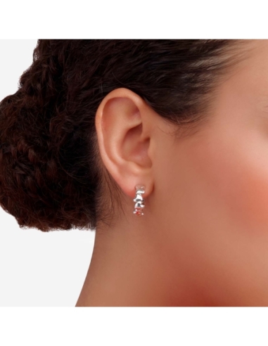 Orecchini hoop Cuore in argento - paio