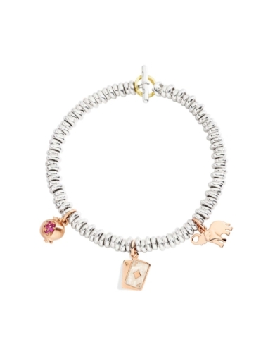 Ciondolo Melagrana in oro rosa e rubini