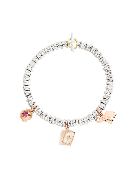 Ciondolo Melagrana in oro rosa e rubini