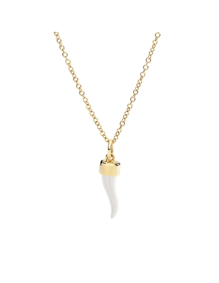 Ciondolo Cornetto in argento e oro giallo