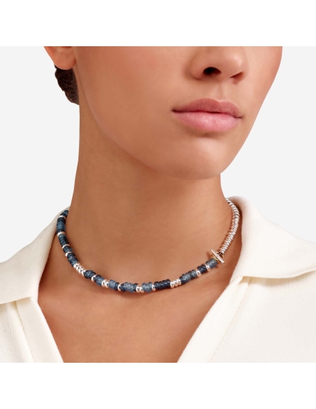 Bracciale Rondelle argento con catena e anello brisé