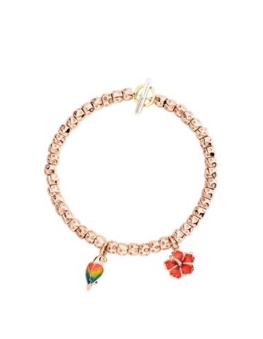 Ciondolo pappagallo in oro rosa e...