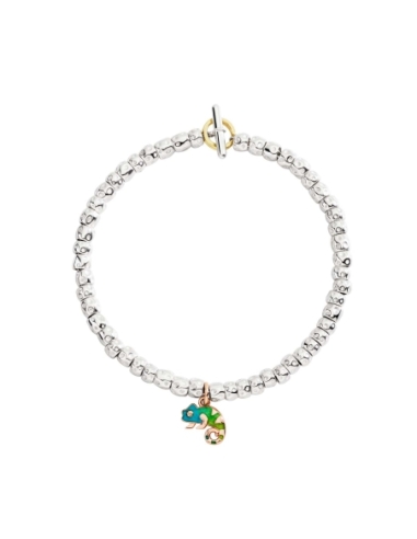 Ciondolo camaleonte in oro rosa e...