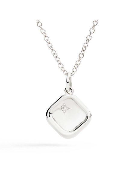 Ciondolo sigillo in argento con diamante