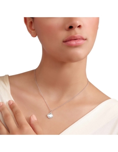 Ciondolo sigillo in argento con diamante