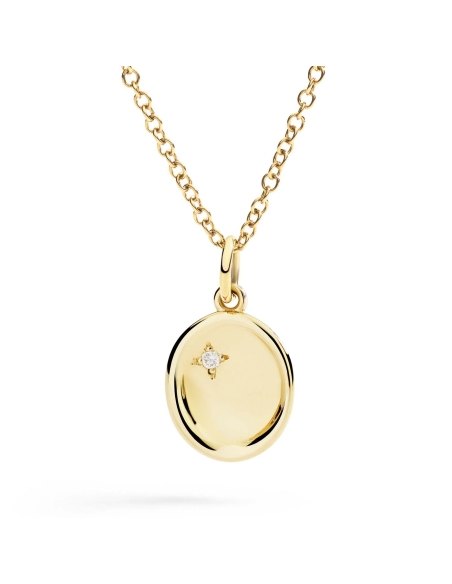 Ciondolo sigillo in oro giallo con diamante