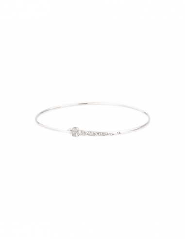 Bracciale Bangle Con Diamanti Bianchi